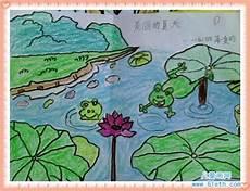 美丽的校园画画图片