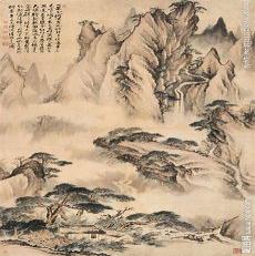 国画山水老树的画法