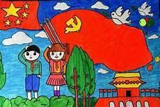 爱祖国的主题绘画作品