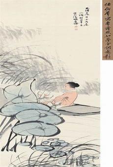 李清照水墨画画像